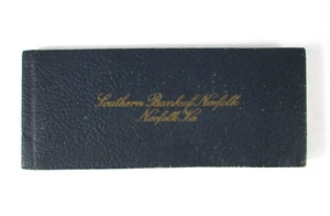 vintage 1940s Southern Bank Of Norfolk Checkbook Deposits Drawn Norfolk Virginia - Picture 1 of 9