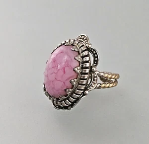 a-9325185-d Ring Rhodochrosit silberfarben offene Ringschiene Gr.50 - Bild 1 von 4