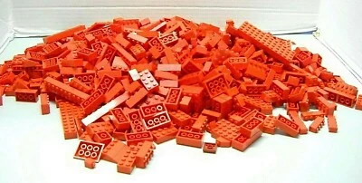 LEGO Random Bulk Lot 4 lb Loose RED Bricks Plates Caps Parts Pieces  - Image 1 of 4