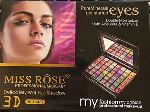 MISS ROSE PROFESSIONAL 3D 48 Farben NASS CREME PIGMENTIERTER LIDSCHATTEN ~ NEU IM KARTON - Bild 1 von 2