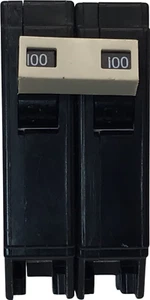 Disyuntor de panel eléctrico CH2100 100 amperios doble negro - Imagen 1 de 4