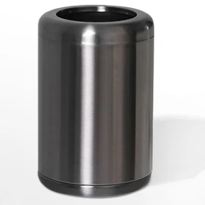 10L/2.6Gal Brushed Stainless Steel Trash Can,Open Top Wastebasket Bin,Garbage Ca - Picture 1 of 6