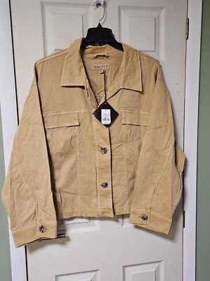  Ava & Viv 女式短夹克米色 4X 码 (26x28) 全新带标签  — 第 1/4 张图片