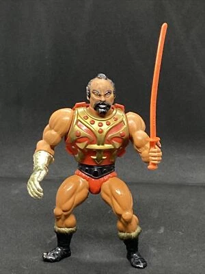 VINTAGE JITSU action figure COMPLETE MOTU HE-MAN 1985 RARE Wave 4 Samurai Sword - Image 1 of 4