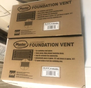 Lot Of 2 Master Flow Automatic Open/Close Foundation Vent in Black 16in X8in - Picture 1 of 3