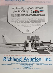Imagen publicitaria de revista Cessna 1968 avión retro avión mosca arte de pared exhibición decoración - Imagen 1 de 1