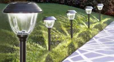 MEMBER'S MARK OIL-RUBBED BRONZE LED SOLAR PATH LIGHTS, 5 Pack - Image 1 of 4