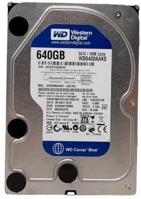 5 x Western Digital Caviar Blue WD6400AAKS 640GB 3.5" SATA HDD 100% Health - Image 1 of 2