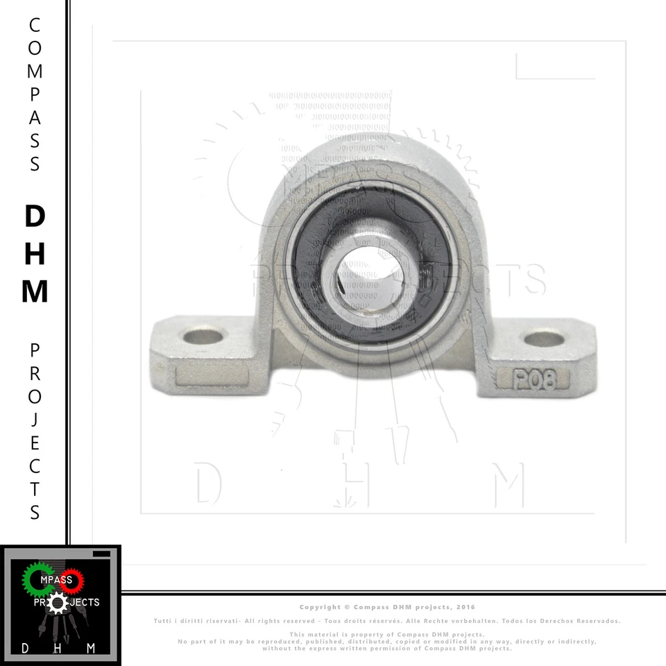 SENZA MARCA KP08 cuscinetto autoallineante con supporto flangiato 8 mm P08 3D printer CNC