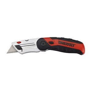 Cuchillo utilitario plegable hoja fija de alta resistencia cortador de caja - Teng Tools 712 - Imagen 1 de 1