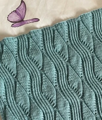 OWN DESIGN baby blanket knitting pattern dk Go with the Flow
