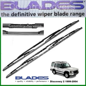 DISCOVERY 2 FRONT WINDSCREEN WIPER BLADES - HIGH QUALITY BRAND - 1998 TO 2004 - Picture 1 of 4