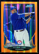 NELSON CRUZ 2013 Bowman Chrome ORANGE REFRACTOR #45 Rangers /25