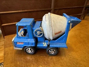 Vintage Buddy L Toy Blue Cement Mixer Tilting Pressed Metal Truck Made in Japan - Picture 1 of 10