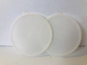 Tapas transparentes Tupperware 227-22 y 227-23 ~ solo tapas de repuesto ~ lote de 2 - Imagen 1 de 2