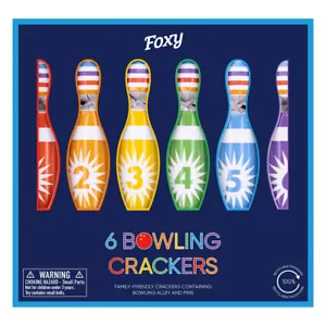 Rainbow Bowling - Christmas Crackers Xmas Table Decoration 6pcs Set - Bild 1 von 3