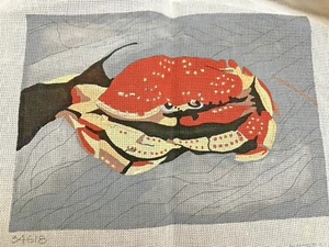 Crab Hand painted Needlepoint Canvas 14 x 10" Williams & Associates - Picture 1 of 8