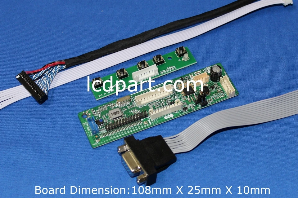 Kit Controlador LCD para G150XG01-V3, P/N: DF14-20P-1LVDS_1024X768-6Bit+MS542EXT Foto 1 de 3