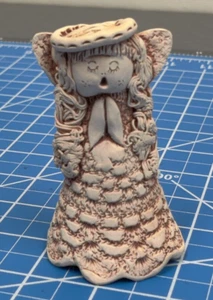 Lyn S. Art 1997 Pottery Angel with Spaghetti Hair Figurine 4" Tall 42253 - Picture 1 of 5
