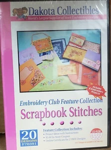 Dakota Collectibles Embroidery Club Design CD - Scrapbook Stitches F70391 - Picture 1 of 2