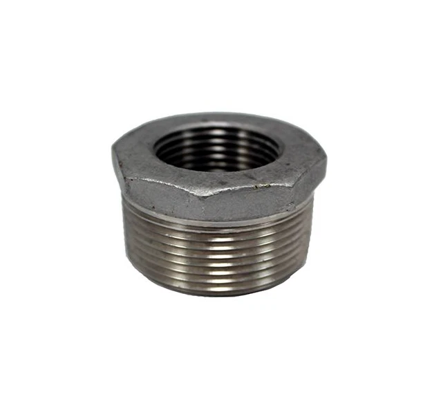 1/2" x 1/4" Reducer Hex Bushing Male NPT x Female NPT 304Stainless BU050/025-304 - Image 1 of 1