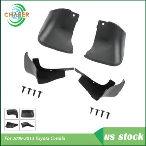 4Pcs Black Mud Flaps Splash Guards Mudguard Fit For Toyota Corolla 2009-2013 - Picture 1 of 15