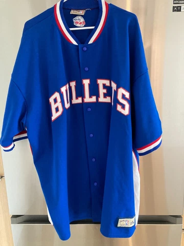 Baltimore Washington Bullets Wizards Majestic  jacket Jersey adult 2XL XXL Cover