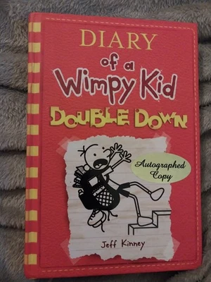 JEFF KINNEY Diary Of A Wimpy Kid SIGNED & AUTOGRAPHED BOOK Double Down Autograph - Image 1 of 4