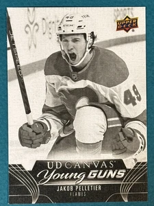 2023-24 Upper Deck #C105 Jakob Pelletier UD Canvas Young Guns Black & White - Bild 1 von 2