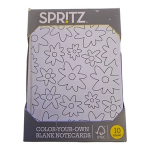Spritz Flower Color Your Own biglietti e buste vuoti confezione da 10 - Foto 1 di 2