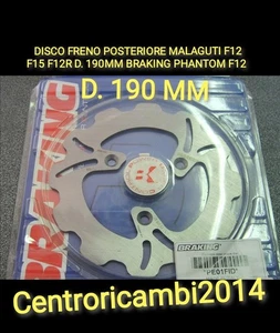 DISCO FRENO POSTERIORE MALAGUTI F12 F15 F12R D. 190M BRAKING PHANTOM F12 CROSSER - Foto 1 di 1