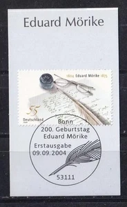 Germany Vintage 2004 Motif Inkwell Feather Birthday Mörike Mi 2419 ESST - Picture 1 of 1