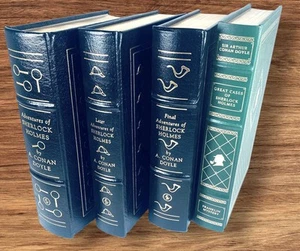 Easton Press Sherlock Holmes Leather 3 Vol Set + Franklin Library Great Cases - Picture 1 of 8