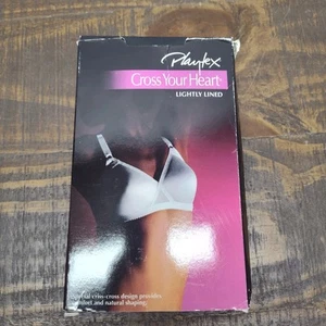 White 42 B Bra Playtex Cross Your Heart Lightly Lined - Picture 1 of 5