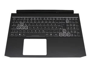 Acer Nitro 5 (AN515-55) oryginalna klawiatura z Topcase DE (niemiecki) czarny/biały - Zdjęcie 1 z 4