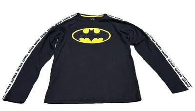 Batman Longsleeve T-SHIRT DC Comics Boys SZ LARGE 10-12 TEXTURED 2019 NEW  - Image 1 of 4