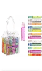 Expressions 12pc Roll On Lip Gloss Set with Carrying Case - Picture 1 of 12