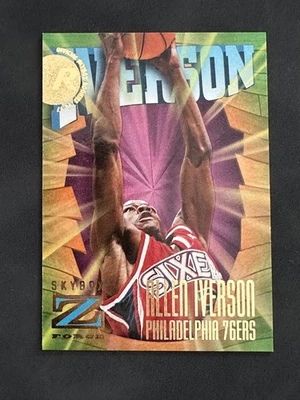 1996-97 Skybox Z-FORCE #151 - ALLEN IVERSON Rookie card RC 76ers ANSWER HOF - Image 1 of 3