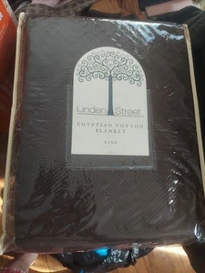 New Chocolate (Brown) Linden Street 100% Ring-spun Egyption Cotton King Blanket - Picture 1 of 4