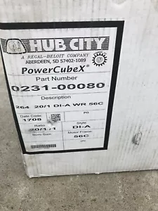 Hub City right angle worm Gear speed reducer 0231-00080; single reduction 56C FR - Picture 1 of 4