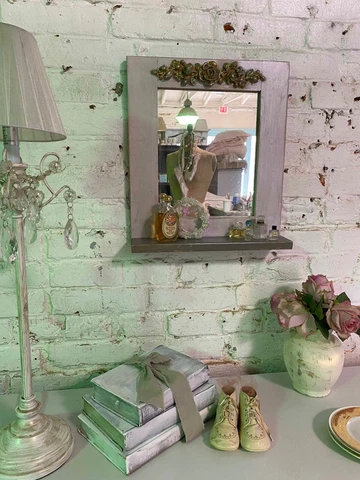 Painted Cottage Shabby Chic French Provincial Romantic Mirror Cover