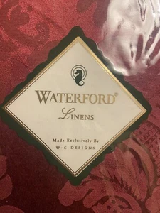 Set of 4 WATERFORD Table Dinner Napkins 21 in Square Luxury Garnet Jacquard New - Picture 1 of 4