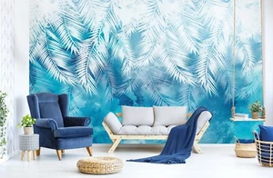 3D Weiß Blätter Q825 Tapete Wandgemälde Fototapete Selbstklebend Kay - Picture 1 of 11