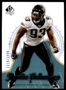 2008 SP Authentic Quentin Groves Rookie 1219/1399 Jacksonville Jaguars #137 R13 - Picture 1 of 2