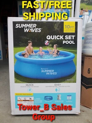 *NEW* Summer Waves 10' ft x 30" Quick Set Pool ( Filter & Pump included ) 🌊☀️  - Image 1 of 4
