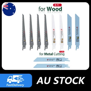 10PC 150mm/6'' Reciprocating Saw Blades Set Wood Metal Sheet Pipe Blades 6T/10T  - Picture 1 of 11