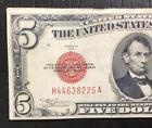 New Listing1928E $5 Red Us Legal Tender X8225 Very Fine! X8225 Old Us Paper Money Currency!