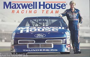 Tarjeta postal de la Copa Winston de Nascar 1991 "Maxwell House" #22 de Sterling Marlin - Imagen 1 de 1