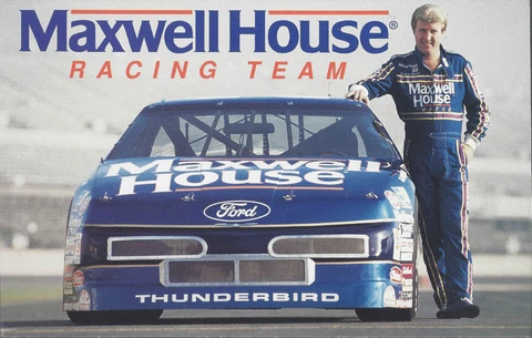 1991 STERLING MARLIN "MAXWELL HOUSE" #22 NASCAR WINSTON CUP POSTCARD Cover