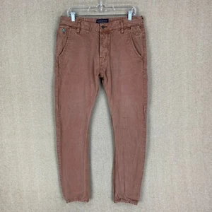Pantalones Scotch Soda Mailer 32x32 *33x30* Para Hombres Marrón Delgado Chino Botón Mosca - Imagen 1 de 14